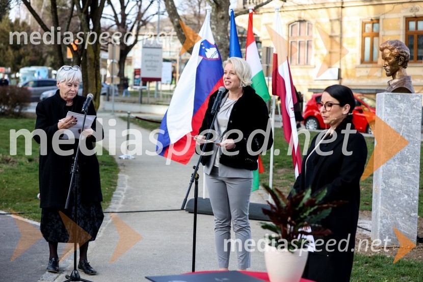  ... ; mag. Urška Klakočar Zupančič, predsednica Državnega zbora RS, podpredsednica, Gibanje Svoboda;  Saša Zadnik, novinarkaOdkritje madžarskega kipa v parku La Ciotat v Kranju