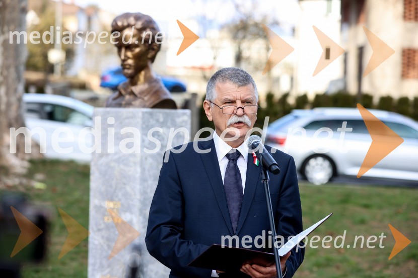  László Kövér, predsednik Državnega zbora MadžarskeOdkritje madžarskega kipa v parku La Ciotat v Kranju