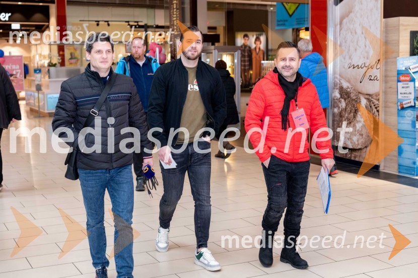  Andrej Krajnc, novinar;  Primož Škerl, novinar;  Simon Klanfer, radijski voditelj, DJCitycentrov 17. rojstni dan, novinarska konferenca