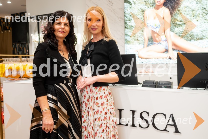  Vesna Južna, lastnica podjetja Lisca;  Lali Sladjana Ilic, predsednica, društvo SILA IWCL - International Women's Club LjubljanaOtvoritev nove Liscine prodajalne