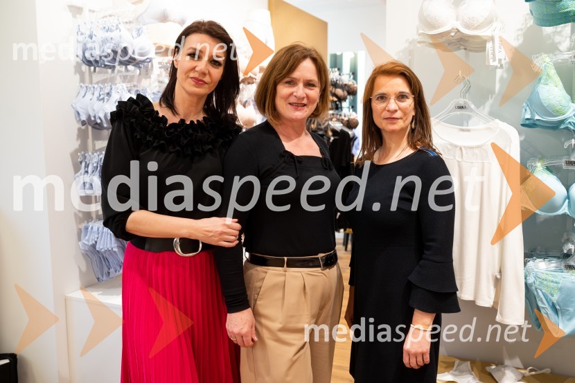  Tamara Busar, vodja projektov v marketingu, Lisca;  Slavica Rilak, vodja prodaje na novih trgih, Lisca;  Urška Čopar, vodja prodaje za Slovenijo, LiscaOtvoritev nove Liscine prodajalne