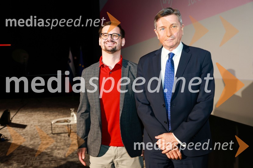  Tadej Premk, direktor izobraževanj, Marketing magazin;  Borut Pahor, nekdanji predsednik Republike SlovenijeDan družbenih omrežij 2023