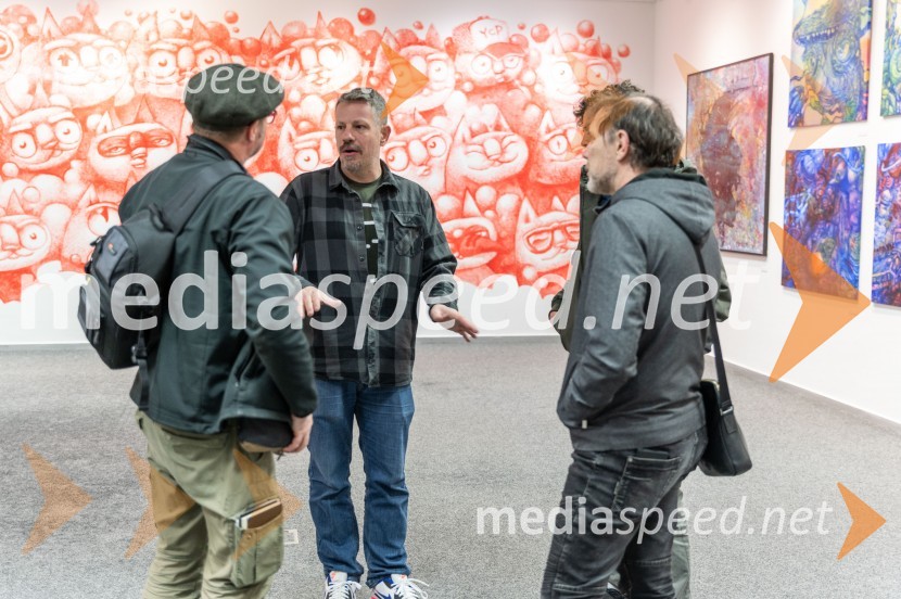  Slaven Lunar Kosanovic, hrvaški grafitar in multidisciplinarnega umetnikRecycle or Try, otvoritev razstave v UGM