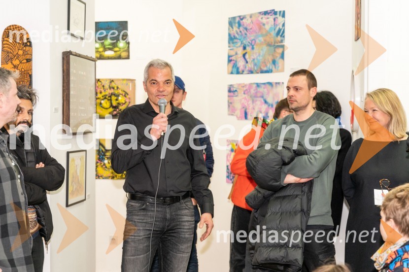  Aleksander Saša Arsenovič, župan, Mestna občina Maribor;  Tine Lugarič, kreativni direktor, agencija TrampolinRecycle or Try, otvoritev razstave v UGM