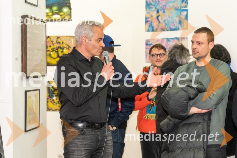  Aleksander Saša Arsenovič, župan, Mestna občina Maribor;  Tine Lugarič, kreativni direktor, agencija TrampolinRecycle or Try, otvoritev razstave v UGM