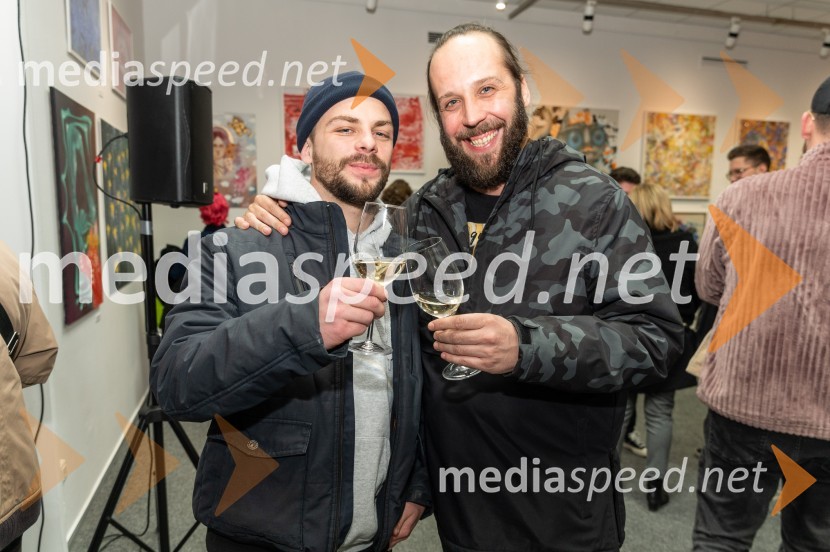  Michael Leopold- Leopold I., raper;  Marko Kocjan - Emkej, glasbenikRecycle or Try, otvoritev razstave v UGM