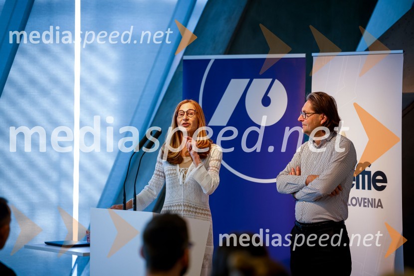  Janja Božič Marolt, direktorica, Mediana d.o.o., predsednica Effie Slovenija 2023;  Mitja  Tuškej, strokovni direktor Effie Slovenija 2023Effie dan 2023