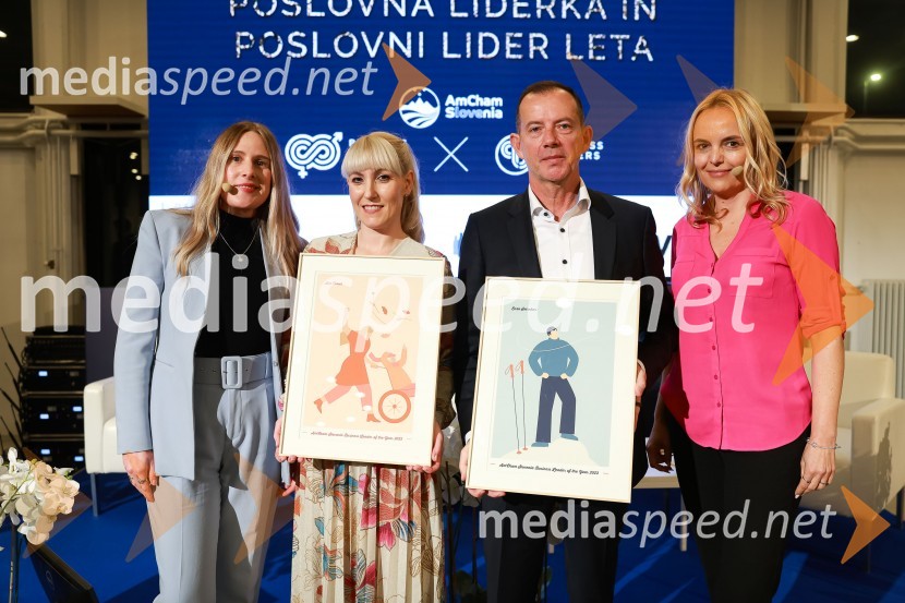  Tonja Avsenik, AmCham (Ameriška gospodarska zbornica), direktorica platforme YOUng. ;  Ana Petrič, direktorica DEOS Centra starejših Notranje Gorice;  Enzo Smrekar, predsednik uprave Droge Kolinske in glavni direktor strateškega poslovnega področja v Atlantic Grupi, predsednik SZS, podpredsednik Olimpijskega komiteja Slovenije;  Ajša Vodnik, izvršna direktorica AmCham (Ameriška gospodarska zbornica)Poslovna liderka in poslovni lider leta 2023