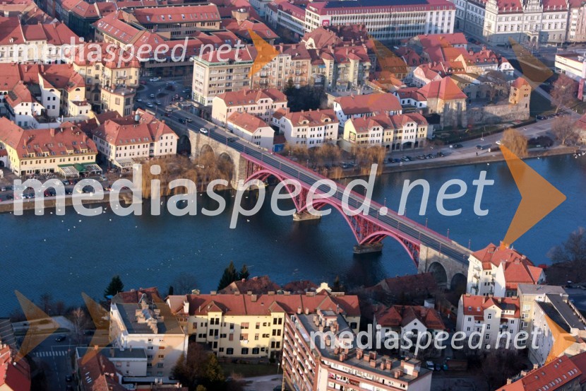 Stari most, Lent, MariborMaribor in okolica iz zraka