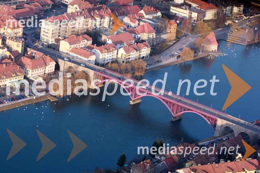 Stari most, Lent, MariborMaribor in okolica iz zraka