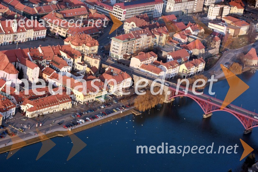Stari most, Lent, MariborMaribor in okolica iz zraka