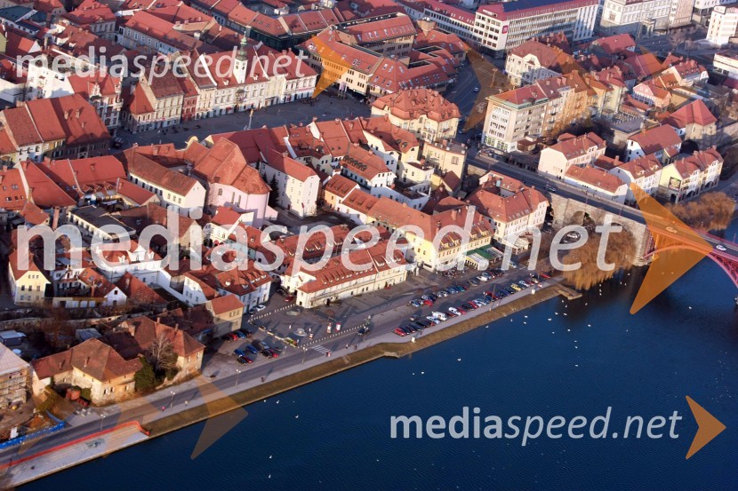 Stari most, Lent, MariborMaribor in okolica iz zraka