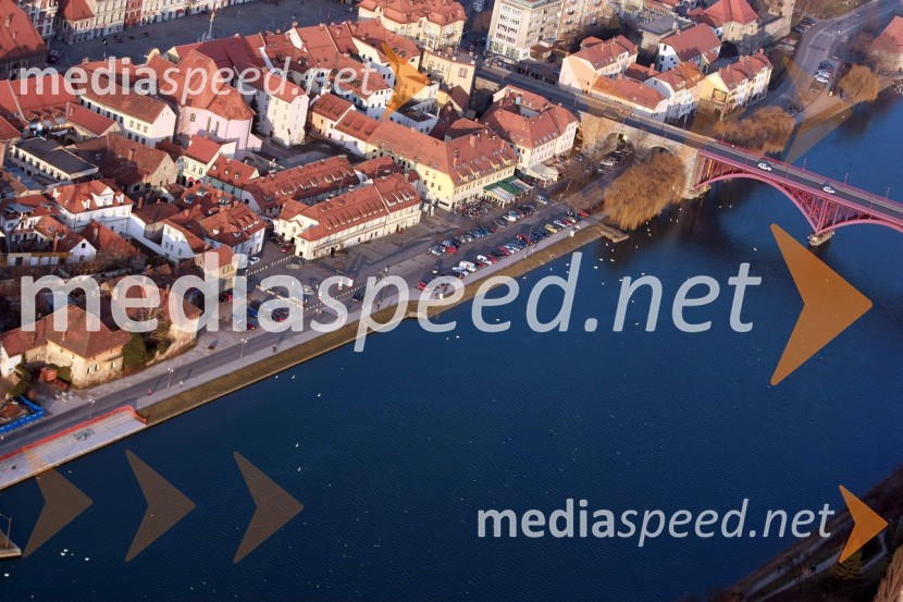Stari most, Lent, MariborMaribor in okolica iz zraka