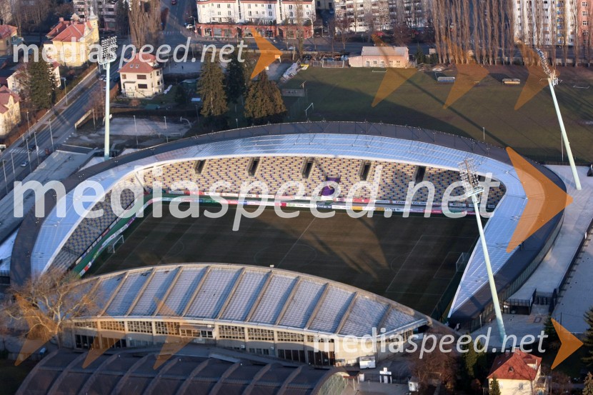 Nogometni stadion Ljudski vrt MariborMaribor in okolica iz zraka