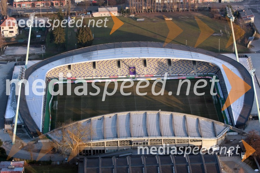 Nogometni stadion Ljudski vrt MariborMaribor in okolica iz zraka