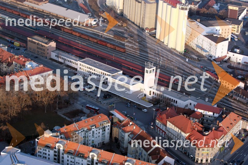 Železniška postaja MariborMaribor in okolica iz zraka
