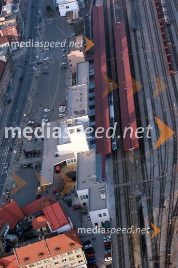 Železniška postaja MariborMaribor in okolica iz zraka