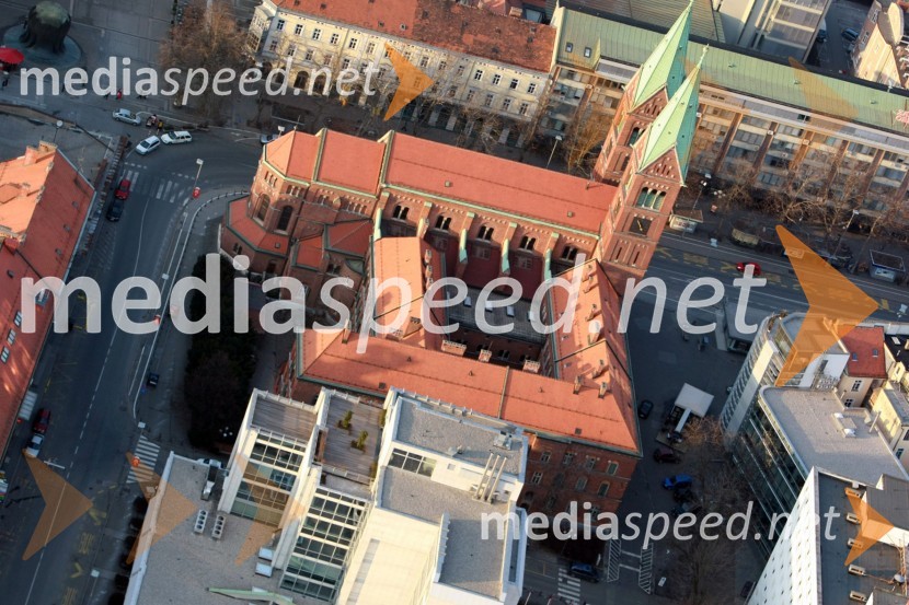 Frančiškanska cerkev, MariborMaribor in okolica iz zraka