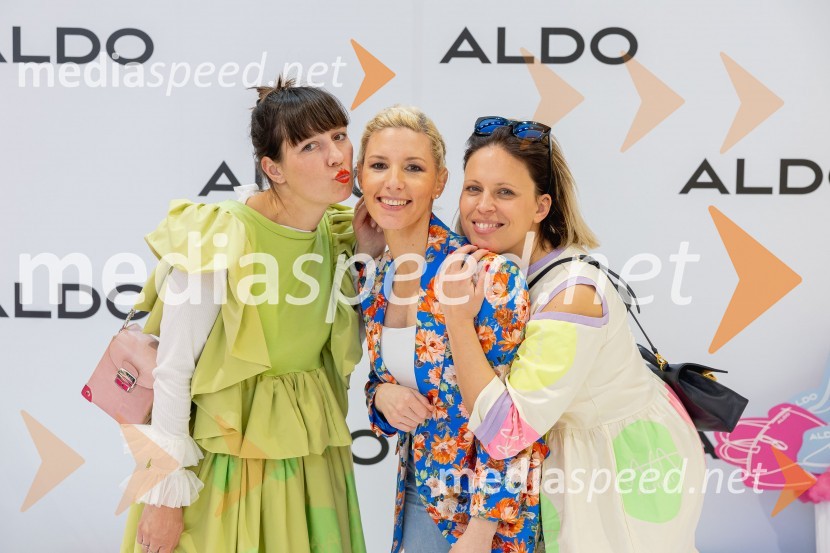  Lara Bernot, modna oblikovalka;  Suzana  Kozel, voditeljica, Jutro na Planetu;  Manja Stević, voditeljica, Jutro na PlanetuAldo trgovina odprla svoja vrata v trgovskem centru Supernova Ljubljana