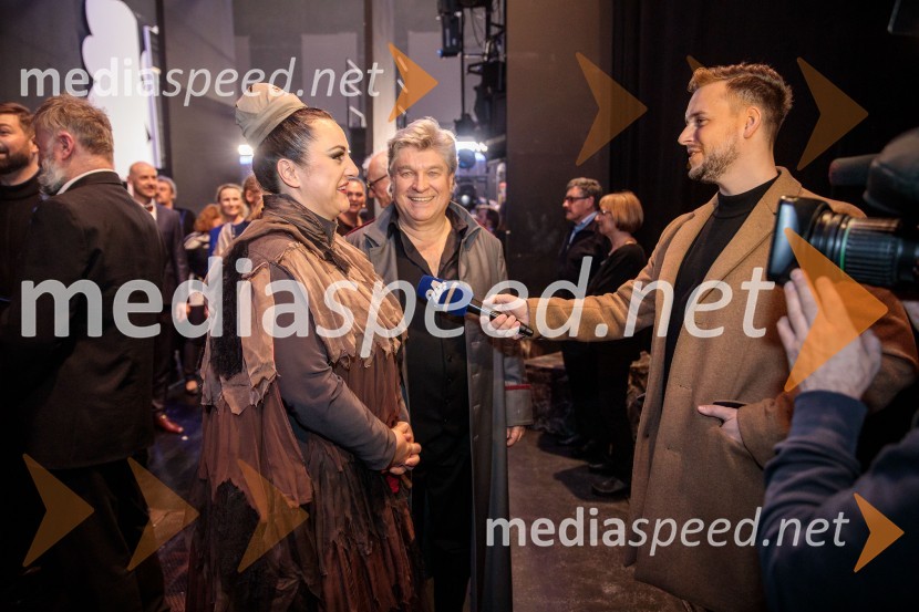   Monika Bohinec, mezzosopranistka;  Branko Robinšak, operni pevec;  Alen Podlesnik, moderator, novinar POP TVTrubadur, premiera opere, SNG Opera in balet Ljubljana