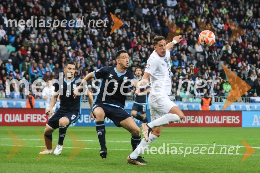  Dante Rossi, nogometaš, San Marino;  Michele Cevoli, nogometaš, San marino;  Andres Vombergar, nogometaš, SlovenijaSlovenija - San Marino, kvalifikacije za evropsko prvenstvo 2024