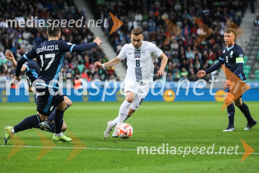  Alessandro Golinucci, nogometaš, San Marino;  Sandi Lovrić, nogometaš, Slovenija;  Nicola Nanni, nogometaš, San MarinoSlovenija - San Marino, kvalifikacije za evropsko prvenstvo 2024