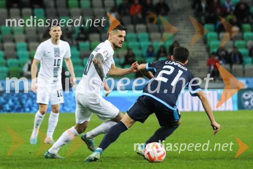  Petar Stojanović, nogometaš, Slovenija;  Lorenzo Lunadei, nogometaš, San MarinoSlovenija - San Marino, kvalifikacije za evropsko prvenstvo 2024