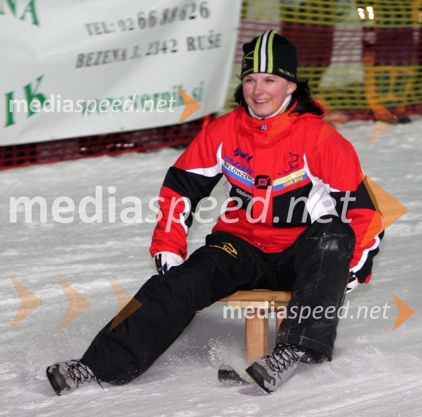 Melanija Šober, telemark smučarka in športnica Maribora 200410. spust s pležuhom na Pohorju