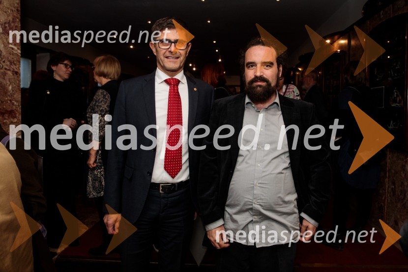  Matjaž Rakovec, župan Mestne občine Kranj;   Jure Novak, režiser, direktor, Prešernovo gledališče Kranj53. Teden slovenske drame, otvoritev