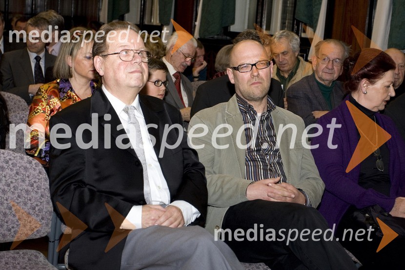 Peter Bedjanič, publicist in nagrajenec Sklada Josipa Jurčiča za leto 2008 in Bernard Nežmah, novinar in nagrajenec Sklada Josipa Jurčiča za leto 2008Podelitev nagrad sklada Josipa Jurčiča