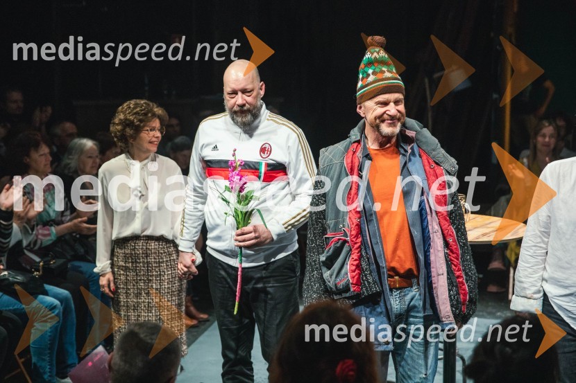  Vesna  Slapar, igralka;  Miha Nemec, igralec, režiser, vodja Snovalnega gledališča Sakerdon Mihajlovič;  Borut  Veselko, igralec53. Teden slovenske drame, otvoritev