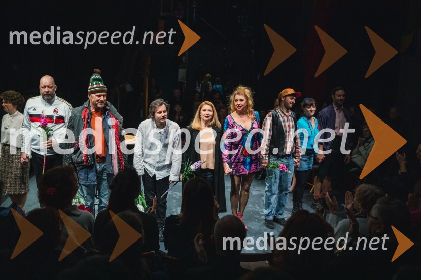  Miha Nemec, igralec, režiser, vodja Snovalnega gledališča Sakerdon Mihajlovič;  Borut  Veselko, igralec;  Aljoša Ternovšek, igralec;  Vesna Pernarčič, igralka;  Darja Reichman, igralka;  Blaž Setnikar, igralec;  Živa Selan, igralka;  Miha Rodman, igralec53. Teden slovenske drame, otvoritev