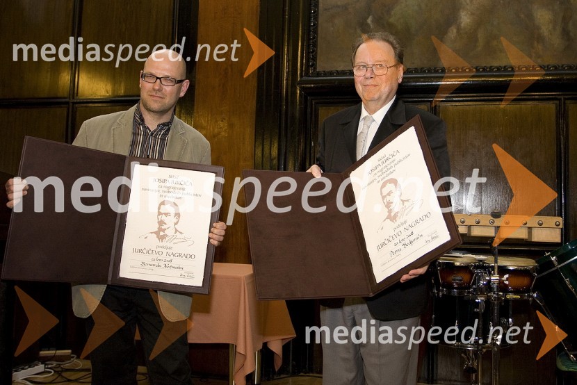 Bernard Nežmah, novinar in nagrajenec Sklada Josipa Jurčiča za leto 2008 in Peter Bedjanič, publicist in nagrajenec Sklada Josipa Jurčiča za leto 2008Podelitev nagrad sklada Josipa Jurčiča