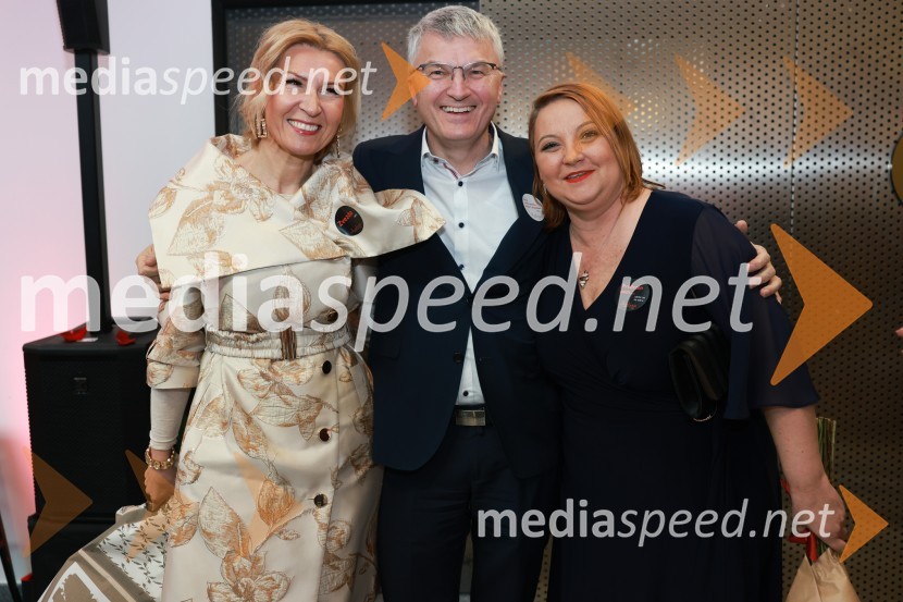  Tanja Skaza, direktorica, Inštitut Skaza in solastnica Plastika Skaza d.o.o.;  Franci Pliberšek, lastnik in generalni direktor podjetja MIK d.o.o.; mag. Sabina Sobočan, direktorica, Varis Lendava d.d.Lin&Nil, dogodek ob 15-letnici delovanja in izdaji dveh novih knjig