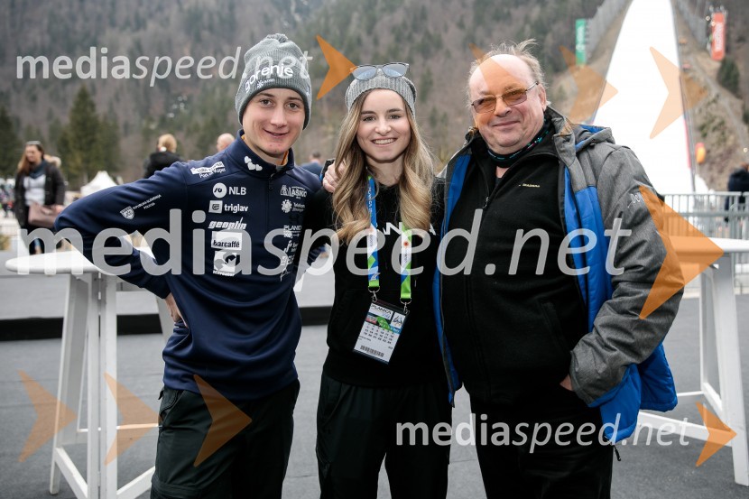  Domen Prevc, smučarski skakalec;  Nika Križnar, smučarska skakalka;  Gojmir Lešnjak Gojc, igralec, režiser, pevecPlanica 2023, četrtek