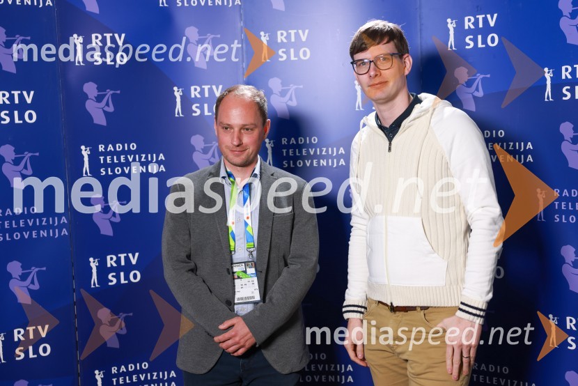  Nejc Jemec, odgovorni urednik, Val 202;  Anže Ančimer, MMCRTV Slovenija, srečanje s partnerji v Planici