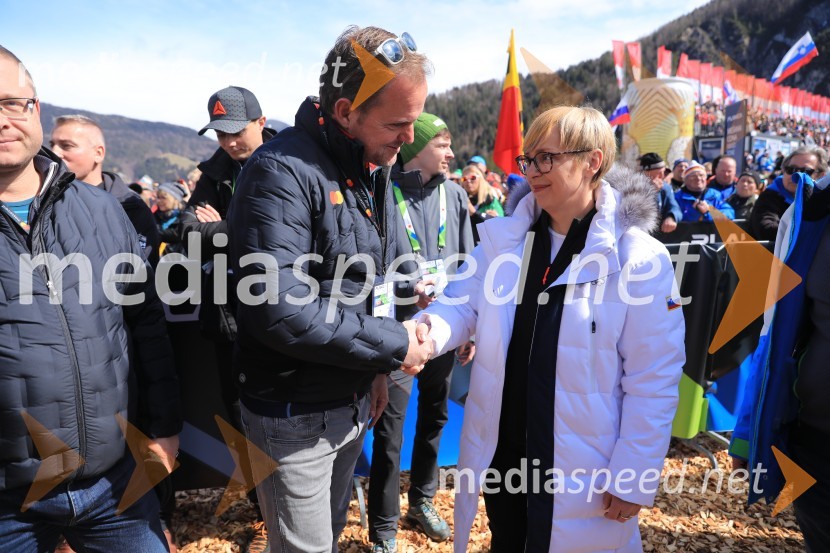  Peter Bakenecker, predsednik centrala Evropa, Mastercard; dr. Nataša Pirc Musar, predsednica Republike SlovenijePlanica 2023, sobota