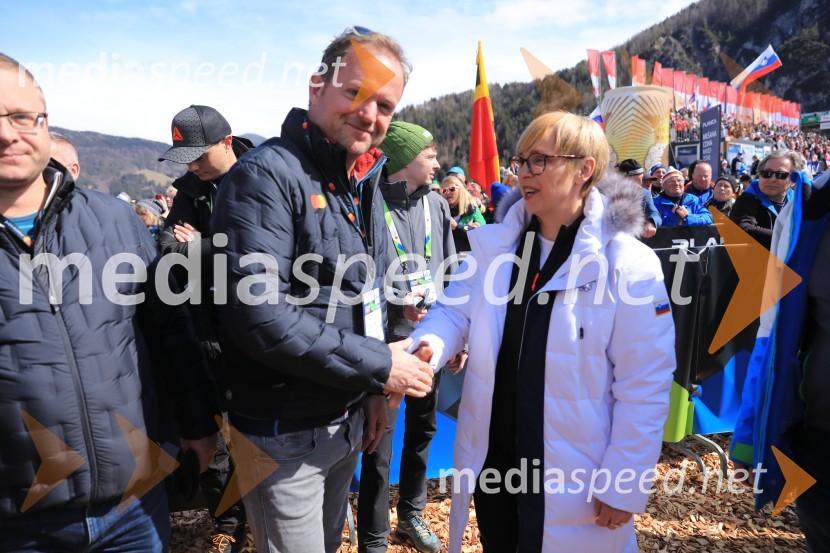  Peter Bakenecker, predsednik centrala Evropa, Mastercard; dr. Nataša Pirc Musar, predsednica Republike SlovenijePlanica 2023, sobota