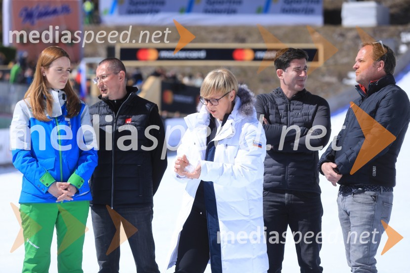  ... ;  ... ; dr. Nataša Pirc Musar, predsednica Republike Slovenije;  Tadej Čaroli, član uprave, Zavarovanica Triglav;  ... Planica 2023, sobota