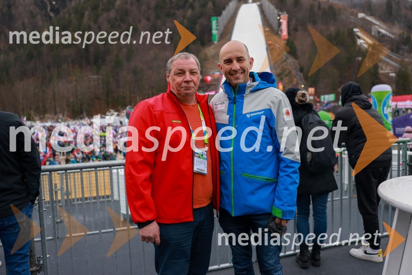  Hannes Roither, tiskovni predstavnik, Palfinger;  Jožko Križan, podjetnikPlanica 2023, sobota