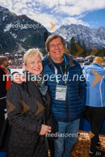 Sabrina Pečelin, vodja odnosov z javnostmi pri Porsche Slovenija d.o.o.;  Janez Martinčič, novinar, urednik, Val 202Planica 2023, sobota