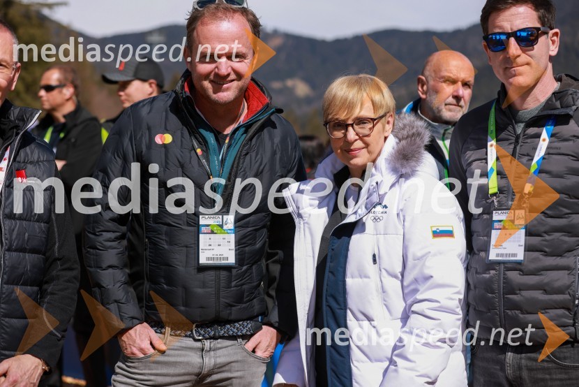  Peter Bakenecker, predsednik centrala Evropa, Mastercard; dr. Nataša Pirc Musar, predsednica Republike Slovenije;  Tadej Čaroli, član uprave, Zavarovanica TriglavPlanica 2023, sobota