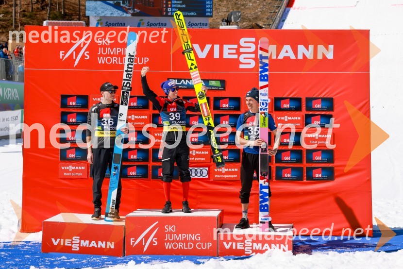  Anže Lanišek, smučarski skakalec;  Stefan Kraft, smučarski skakalec (Avstrija);  Piotr Żyła, smučarski skakalec (Poljska)Planica 2023, sobota