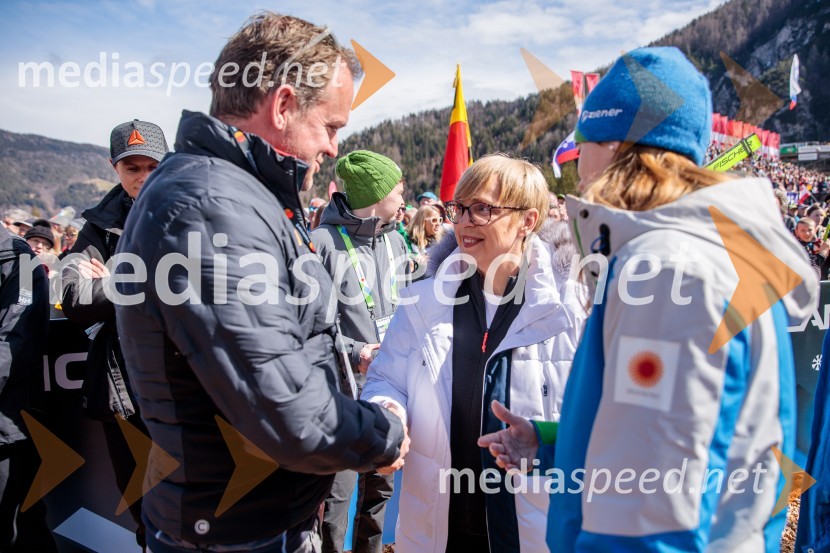  Peter Bakenecker, predsednik centrala Evropa, Mastercard; dr. Nataša Pirc Musar, predsednica Republike SlovenijePlanica 2023, sobota