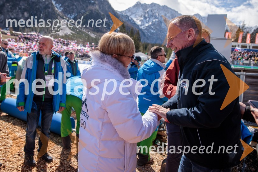 dr. Nataša Pirc Musar, predsednica Republike Slovenije;  Gerhard KarnerPlanica 2023, sobota