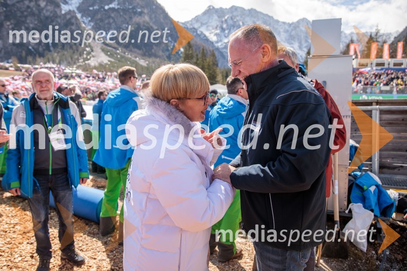 dr. Nataša Pirc Musar, predsednica Republike Slovenije;  Gerhard KarnerPlanica 2023, sobota