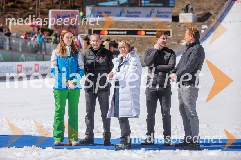  ... ;  ... ; dr. Nataša Pirc Musar, predsednica Republike Slovenije;  Tadej Čaroli, član uprave, Zavarovanica Triglav;  Peter Bakenecker, predsednik centrala Evropa, MastercardPlanica 2023, sobota