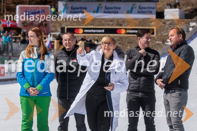  ... ;  ... ; dr. Nataša Pirc Musar, predsednica Republike Slovenije;  Tadej Čaroli, član uprave, Zavarovanica Triglav;  Peter Bakenecker, predsednik centrala Evropa, MastercardPlanica 2023, sobota