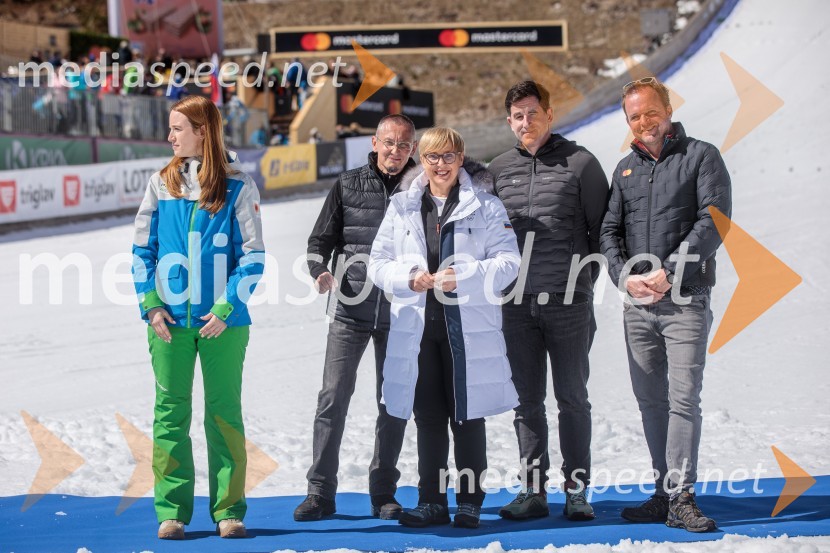  ... ;  ... ; dr. Nataša Pirc Musar, predsednica Republike Slovenije;  Tadej Čaroli, član uprave, Zavarovanica Triglav;  Peter Bakenecker, predsednik centrala Evropa, MastercardPlanica 2023, sobota