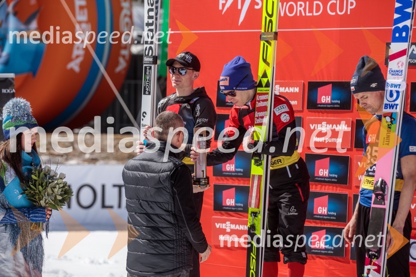  Anže Lanišek, smučarski skakalec;  Stefan Kraft, smučarski skakalec (Avstrija);  Piotr Żyła, smučarski skakalec (Poljska)Planica 2023, sobota